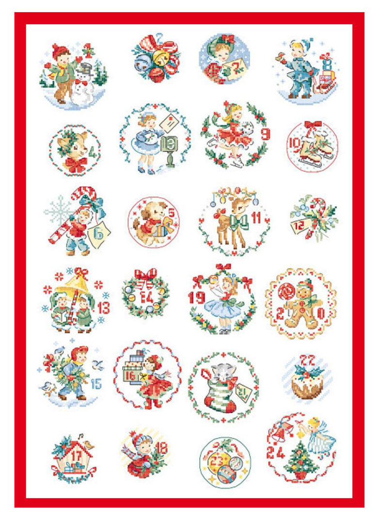 24 grilles « Calendrier de l’avent » 2