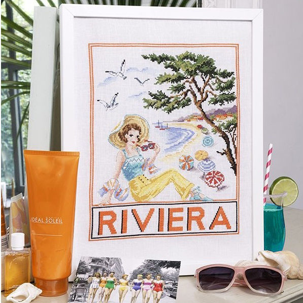 lin-riviera-a-broder-au-point-de-croix