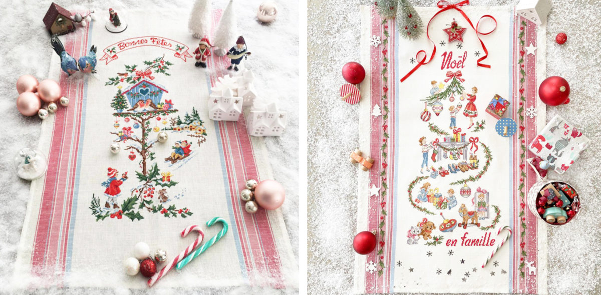 torchon-noel-en-famille-maison